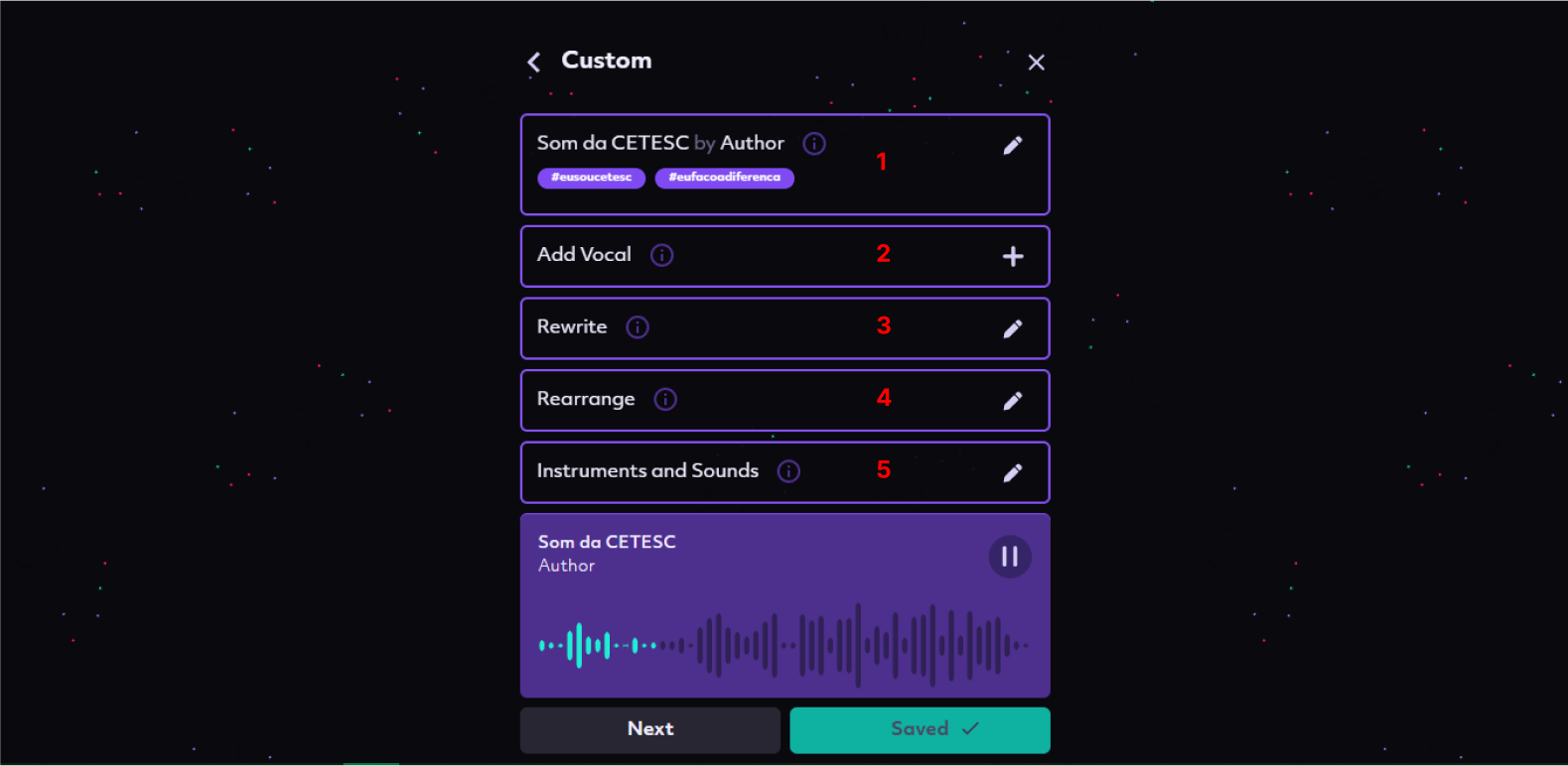 Gerando música com Boomy