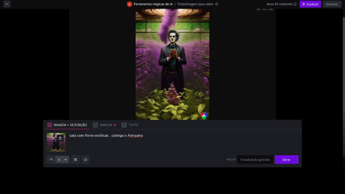 Vídeo gerado pela IA