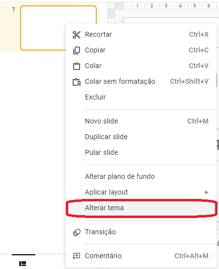 Escolhendo um tema