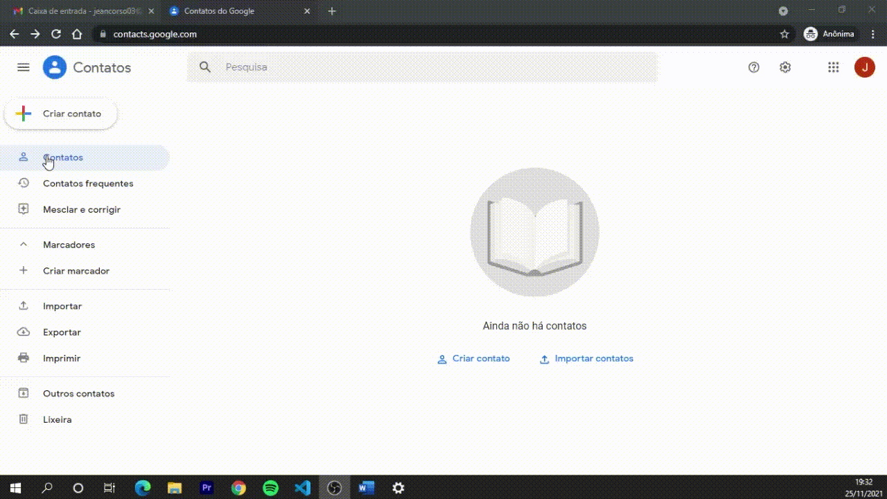 Criar um contato