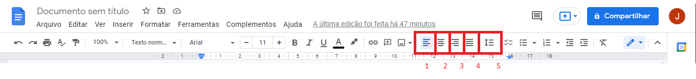 Formatação de parágrafos
