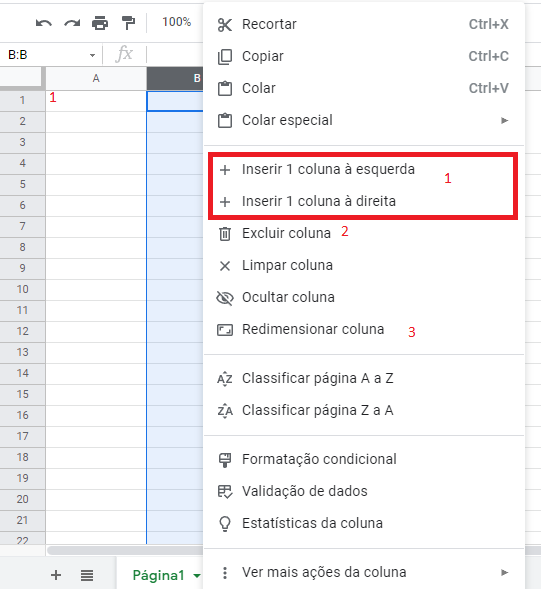 Manipular linhas e colunas