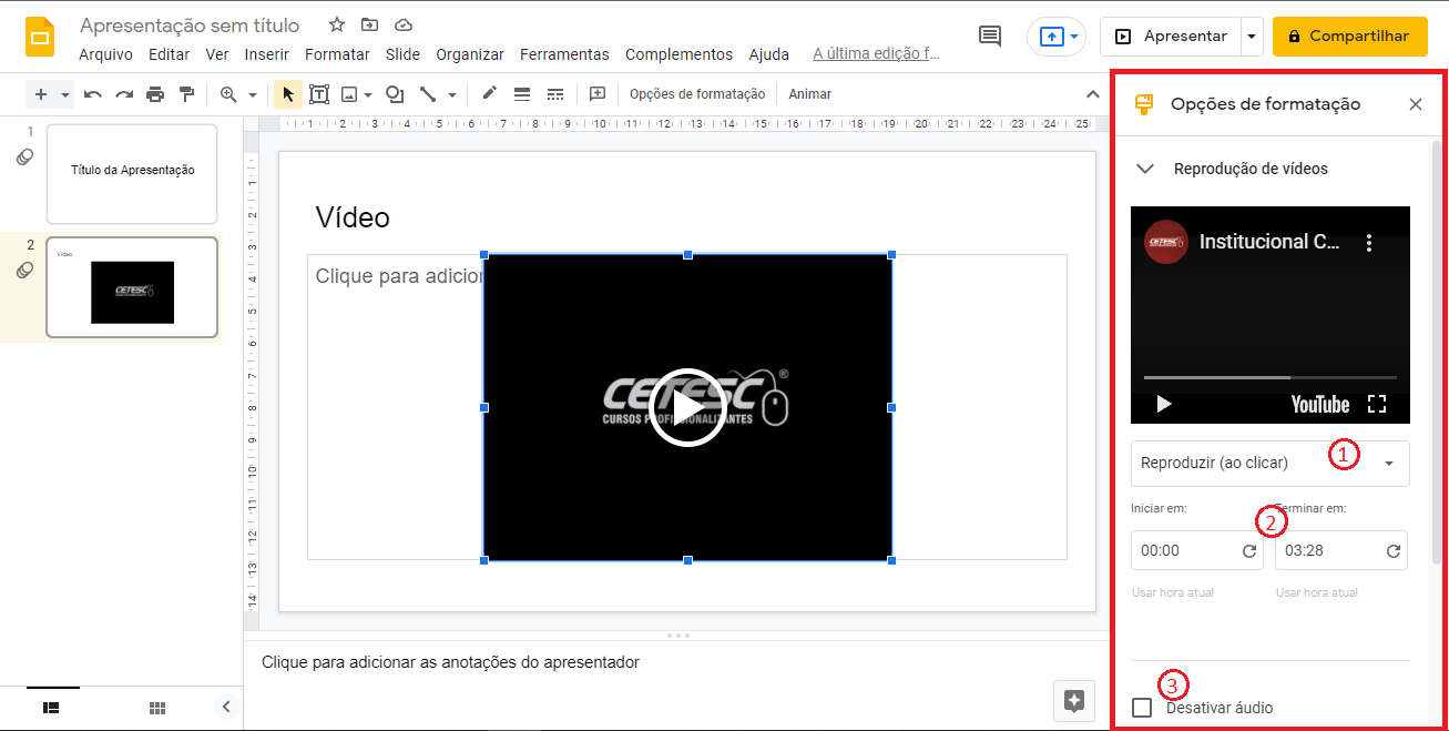 Manipular vídeo