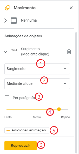 Personalizando animações