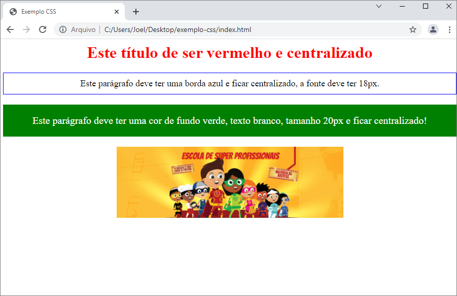 Exemplo CSS