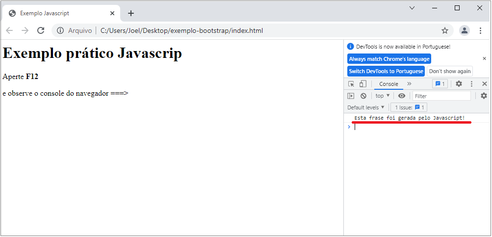 Exemplo Javascript