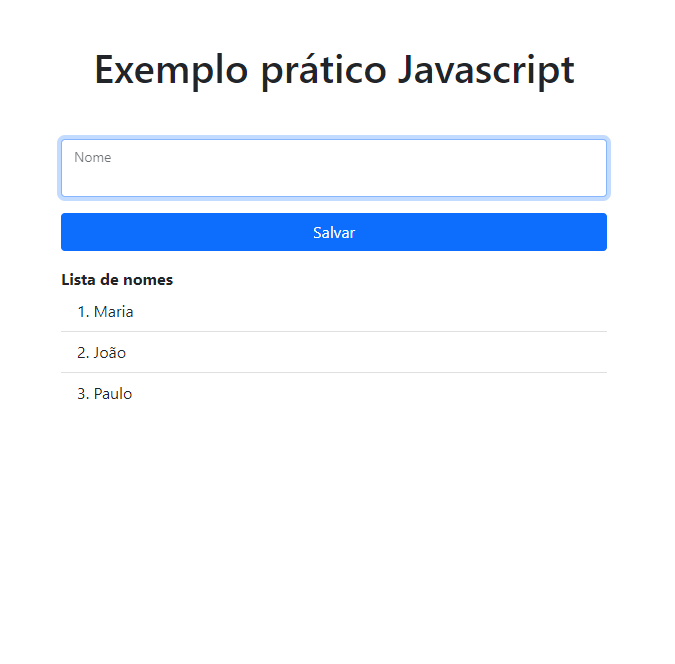 Exemplo Js