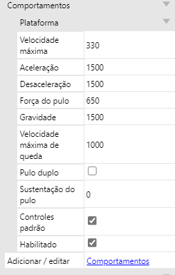 propriedade comportamento