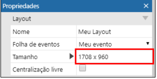 tamanho layout
