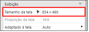 tamanho tela
